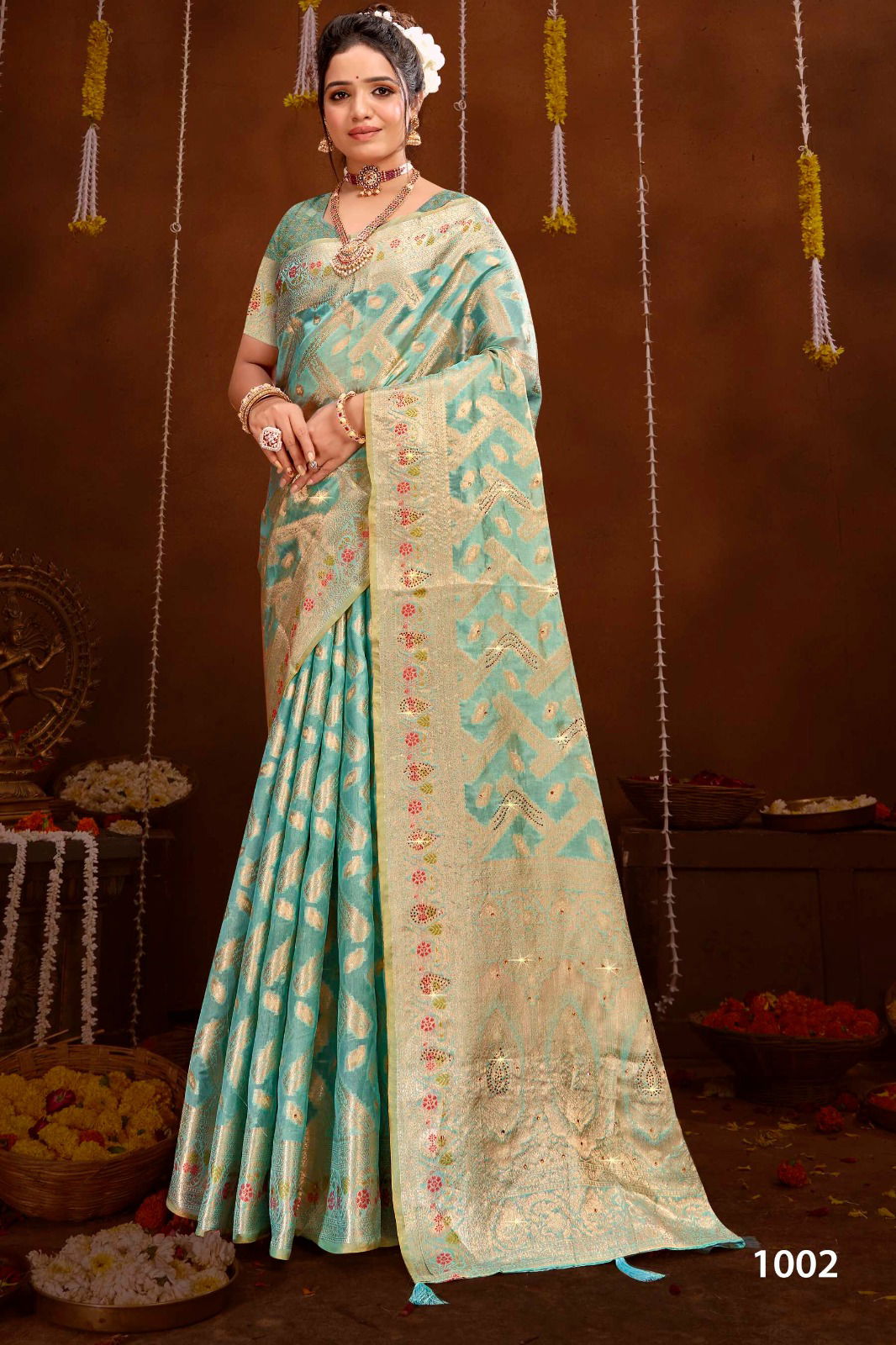 Raymond Swaroski Vol 1 By Saroj Organza Designer Sarees Wholesale Price In Surat